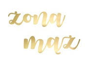 BANER ŚLUBNY GIRLANDA RUSTYKALNA MĄŻ ŻONA