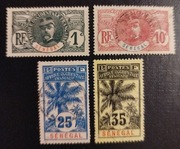 Kol.fr. SENEGAL: 1906r. Mi 30; 34; 37; 39. kas.