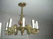 Żyrandol mosiężny 10 ramion 