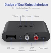 Transmiter Bluetooth z USB + kable Nowy LICYTACKA OD 1 ZŁ