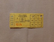 Bilet komunikacji miejskiej - BUDAPESZT / WĘGRY - 12Ft na tramwaj