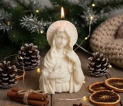 Świeca sojowa dekoracyjna Matka Boska Maryja prezent dla osoby wierzącej