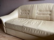 Skórzana sofa z funkcją do spania