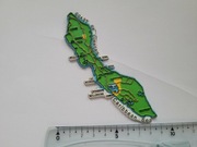 Magnes na lodówkę - 615f. CURACAO Karaiby MAPA