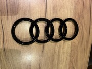 Emblemat znaczek Audi Q3 na przedni grill atrapę, czarny połysk