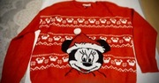 Świąteczny sweter Disney Minnie czerwony 38 oversize