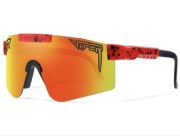 Sportowe okulary typu shield w stylu Pit Viper z polaryzacją