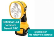 Reflektor lampa latarka robocza Led zamiennik do baterii Dewalt port USB