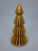 Złota Świąteczna Choinka 15cm wysokości - nowoczesna dekoracja BN014