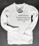 H&M Edition Premium Selection Mohair & Wool blend sweter biały r. M