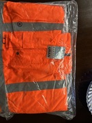 Kurtka pomarańczowa z pasami odblaskowymi