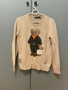 Polo Ralph Lauren beżowy sweter z misiem rozmiar XS