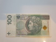 100 Złotych 2012 Seria CW 0006000 Radar 