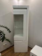 Komplet mebli Agata Meble biały witryna, komoda, szafka RTV , szafka, 