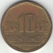 Peru 10 centimos centymów 2004 - 20,5 mm - nr 2