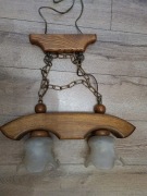Lampa wisząca z dwoma kloszami 