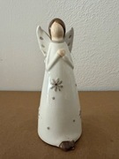 Ceramiczny Aniołek Anioł Figurka Świąteczna 16 cm. 