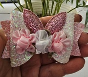 Spinka do włosów kokarda królik Wielkanoc handmade 