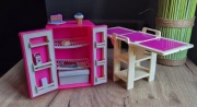 Mebelki vintage 1984 Mattel Barbie kuchnia lodówka stolik retro 