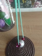 Łańcuszek damski na gumce uniwersalny ręcznie robiony.