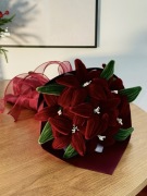 Bukiet 7 Lilii Bordowych - pakowanie premium