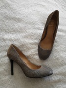 Złote srebrne eleganckie błyszczące buty Banana Republic 7,5 38