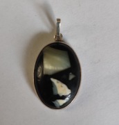 Wisiorek srebrny- Onyks