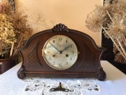 Zegar gabinetowy HAU HAC 1926 eklektyczny secesja dąb loft