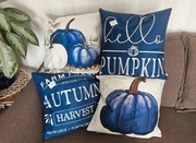 Komplet poszewek dekoracyjnych 45x45 – dwustronne, jesienne, 4 sztuki, nowe
