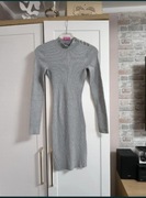 Sukienka dzianinowa prążkowana Orsay r. S 36 gruby mięsisty prążek