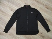 JANUS czarna męska ciepła bluza wycięcia na kciuk wełna merino_ S/M