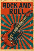 Plakat/Poster A4 "Rock and Roll"