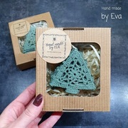 Szydełkowe choineczki na choinkę. 10 sztuk w pudełeczku.  Rękodzieło 