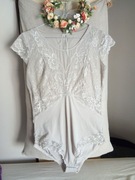 Seksowne koronkowe body bez fiszbinów jasno szare 42/44