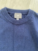 Sweter granatowy slim fit H&M S