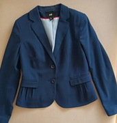 Marynarka damska niebieska ekegancki żakiet z wiskozą H&M r. 40