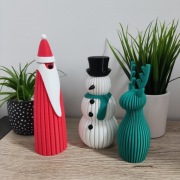 Zestaw ozdób świątecznych, Mikołaj, Bałwanek i Renifer