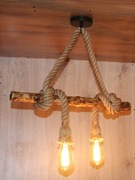 Lampa wisząca sznur, retro, vintage, okazja!