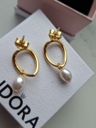 Kolczyki Pandora z perłą ALE MET 