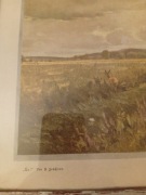 Dawny obraz, pejzaż z lasem.