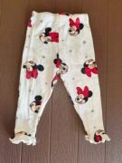 25. Kremowe spodnie legginsy w myszkę mini rozmiar 74