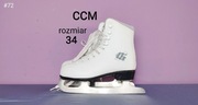 Łyżwy CCM dziecięce figurowe w super stanie - rozm. 34 - 21,4 cm [#72]