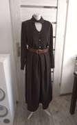 Komplet Blink Blink czarny , koszula+spódnica maxi