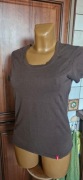 bluzka T-shirt NUMBERO brązowa bawełna S/M