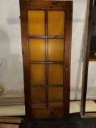 Drewniane drzwi z szybą + futryna – komplet 80 cm