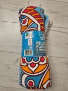 Ręcznik plażowy z mikrofibry Summer 150cm z frędzlami ornamenty