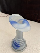 Artystyczny wazon "Tornado" Szkło Satynowe & Kobalt Design