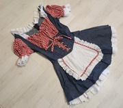 strój ludowy fartuszek małgosia ludowa bawarka gorset S 1856