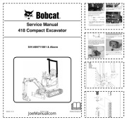 Bobcat 418 Service Manual Instrukcja serwisowa naprawcza koparki