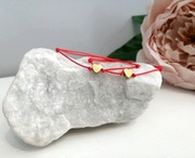 Bransoletka czerwona dzień kobiet walentynki dziewczynka szkoła serduszko 